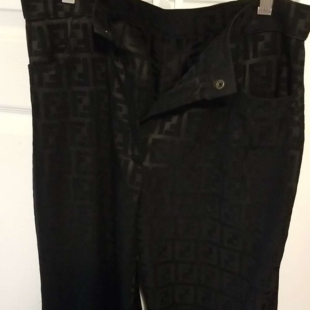 Fendi Black Monogram Pants